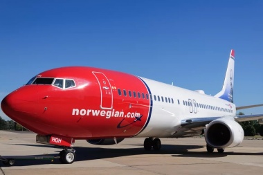 Este sábado 21 de septiembre arriba a Ushuaia el primer vuelo de la low cost Norwegian