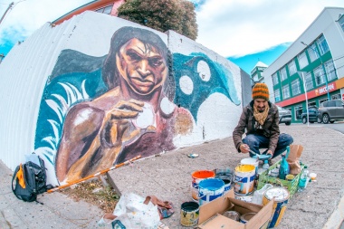 Arrancó el trabajo de artistas en el Encuentro Internacional de Muralismo
