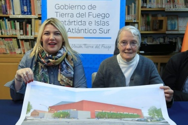 Bertone firmó el contrato de obra para la construcción del nuevo gimnasio del Instituto Maria Auxiliadora