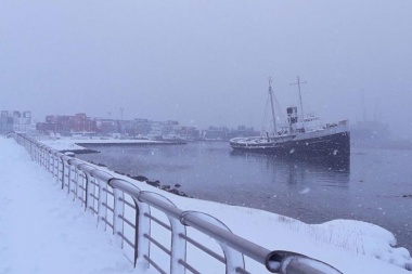 Bajo nieve: las impactantes imágenes del frío temporal en Tierra del Fuego