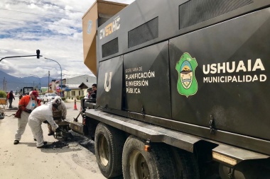 Bacheo, pavimentación y embellecimiento, algunos de los trabajos que avanzan en Ushuaia