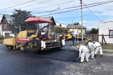 Repavimentación de Lapataia: se habilitan algunas cuadras