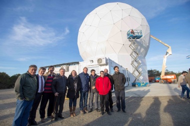 La gobernadora Bertone recorrió el predio de la base terrena de la CONAE en Tolhuin