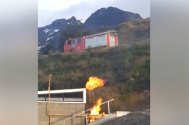 Una pérdida de gas en la zona del zeppelín del Hotel Alakur movilizó a las fuerzas de seguridad