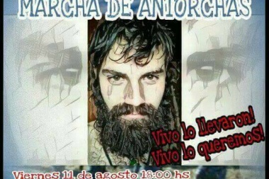 Anuncian una 'marcha de antorchas' reclamando la aparición de Santiago Maldonado