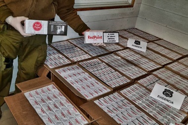 Sorprenden contrabando millonario de 18.000 paquetes de cigarrillos argentinos en San Sebastián