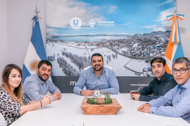 Vuoto recibió a funcionarios de Santa Cruz y recorrieron obras que se ejecutan en Ushuaia