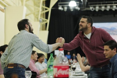 Vuoto compartió un almuerzo con trabajadores de empresas que realizan obras en Ushuaia