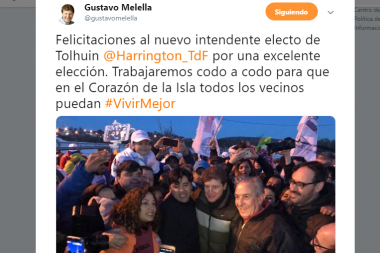 Los saludos que recibió Harrington tras su triunfo en Tolhuin