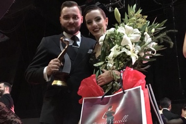 La riograndense Agustina Piaggio logró subirse al podio en el Campeonato Mundial de Tango