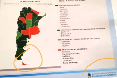 Malvinas ‘borradas’ de un mapa oficial: Tierra del Fuego solicitó “una rectificación inmediata”