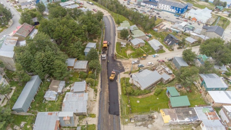 En Ushuaia, la Municipalidad pavimentó más de 250 metros de la calle Soberanía Nacional