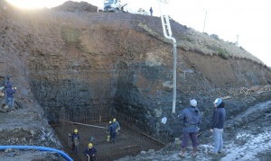Planta Potabilizadora: Finalizó el hormigonado de la nueva toma de agua