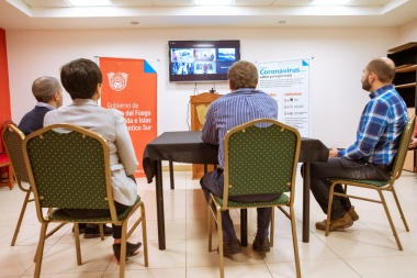 Melella participó por videoconferencia del acto por el 2 de Abril realizado en la Antártida