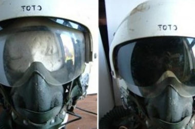 Subastaron por 700.000 pesos el casco de un piloto de Malvinas que su familia buscaba recuperar