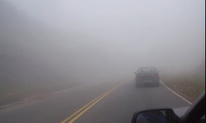 Lunes frío, con niebla y poca visibilidad en la Ruta 3