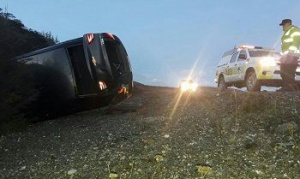 Precaución en la Ruta 3: Cuatro despistes por la escarcha