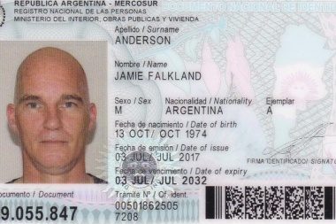 kelper pidió el DNI argentino porque dice que en las Malvinas violaron sus derechos humanos