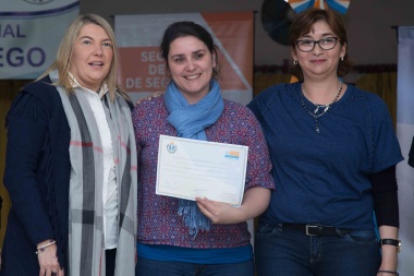 Bertone encabezó el cierre de una capacitación en Primeros Auxilios y RCP