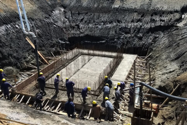 Avanza la construcción de la planta de tratamiento en Bahía Golondrina