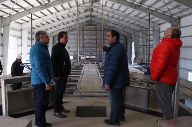 Funcionarios recorrieron la obra de la nueva planta de tratamiento Bahía Golondrina
