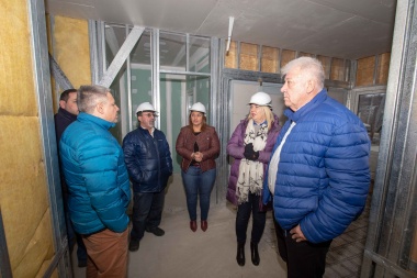 Bertone recorrió los avances de obra del CAPS 9 que se construye en el Valle de Andorra