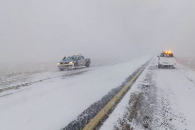 Rige una alerta amarilla por nevadas en la zona alta de la Ruta 3 y rutas complementarias fueguinas