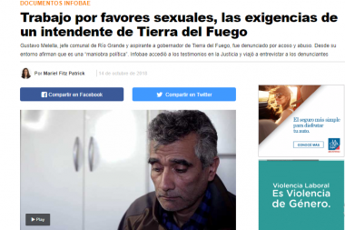 Denuncia contra el intendente Gustavo Melella toma repercusión en medios nacionales