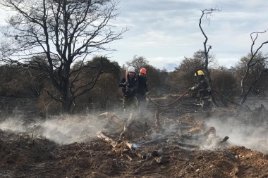 Incendio en aserradero de Tolhuin: la lluvia trajo alivio y la situación está bajo control