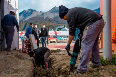Vuoto recorrió los avances del polo hospitalario para la emergencia en Ushuaia