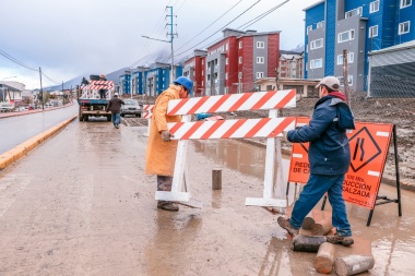 Los trabajos con hormigón en Hipólito Yrigoyen continuarán luego de la veda invernal