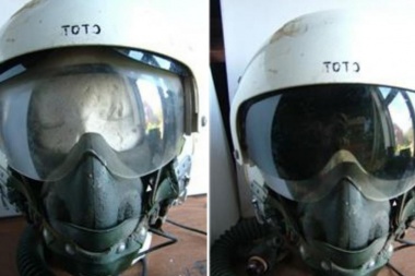 Subastan en Inglaterra el casco de un piloto de Malvinas argentino: la familia quiere recuperarlo