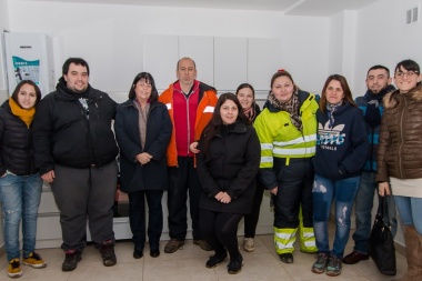 La legisladora Martínez Allende visitó obras de la cooperativa “Nuestro Techo”