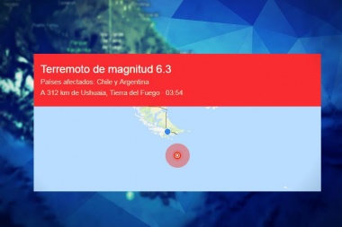 Un fuerte sismo se registró en el Pasaje de Drake sin afectar a Ushuaia