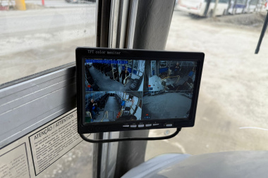 Realizan prueba piloto de cámaras de seguridad en colectivos del transporte público en Ushuaia