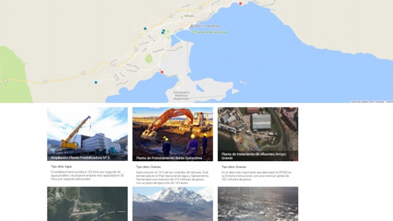 La DPOSS implementó un mapa interactivo con las obras que lleva ...