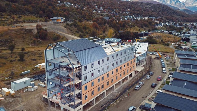 Destacan avances en la obra del nuevo hotel de la cadena internacional Ibis en Ushuaia