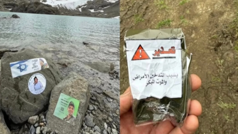 Basura y stickers de soldados israelíes se multiplican este verano en senderos de Ushuaia