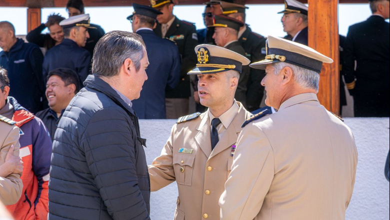El intendente Perez acompañó el cambio de mando de Prefectura Naval en Río Grande