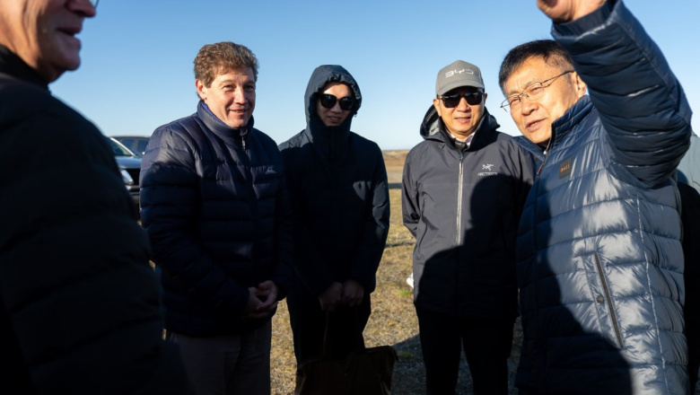Melella y el embajador de China recorrieron predio donde está proyectado un polo petroquímico en Río Grande