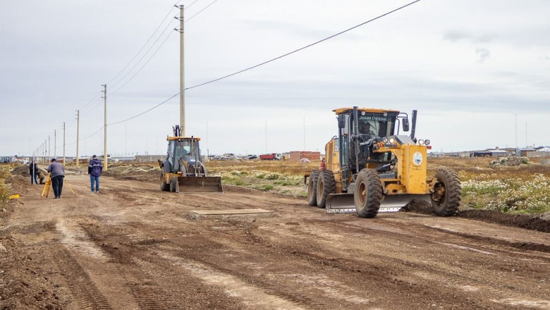 En Río Grande, el Municipio inició la primera etapa de pavimentación de la calle Punta Popper