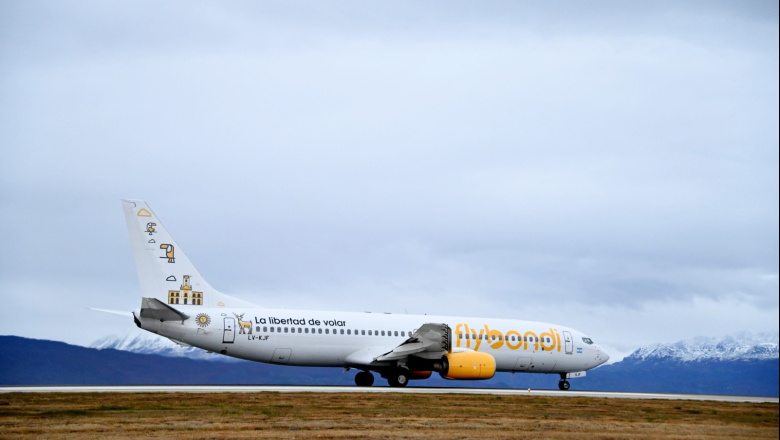 Flybondi dejará de volar entre Buenos Aires y Ushuaia desde el próximo 29 de abril