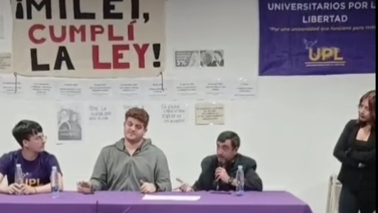 Repudiaron al senador libertario Agustín Coto en una frustrada charla en la UNTDF de Ushuaia