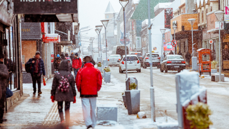 Semana con sabor a invierno en Tierra del Fuego: nieve, viento y temperaturas bajo cero