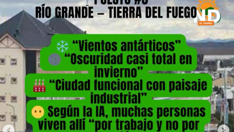El polémico ranking de una IA que puso a Río Grande entre las ciudades más “deprimentes” de Argentina