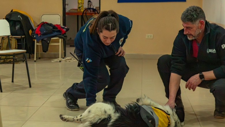 Bomberos Voluntarios de Río Grande se capacitaron en rescate y primeros auxilios para animales