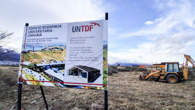 La UNTDF inició la construcción de la residencia universitaria en el campus de Ushuaia