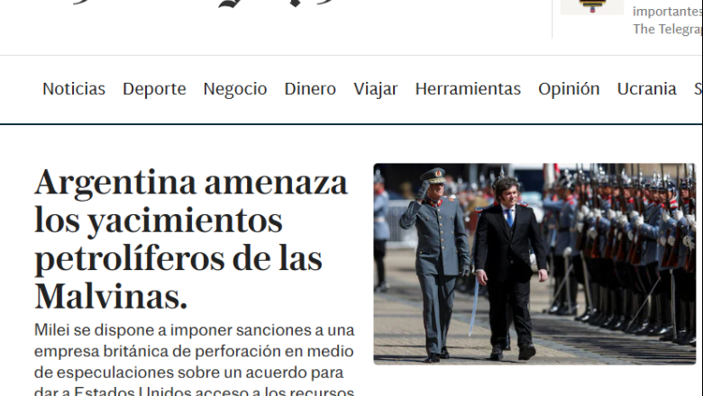 Malvinas: tras el anuncio de Milei, en Reino Unido hablan de una “amenaza” argentina sobre los yacimientos petroleros