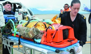 Argentina y Chile participaron de ejercicios de evacuación médica en Ushuaia