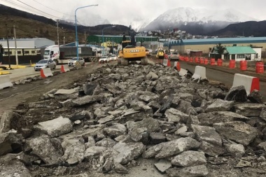 Ushuaia: Se reiniciaron las obras en la avenida Perito Moreno